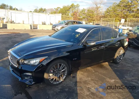 2016 Infiniti Q50 3.0T Red Sport 400 from USA, damaged, VIN JN1FV7AR0GM451551